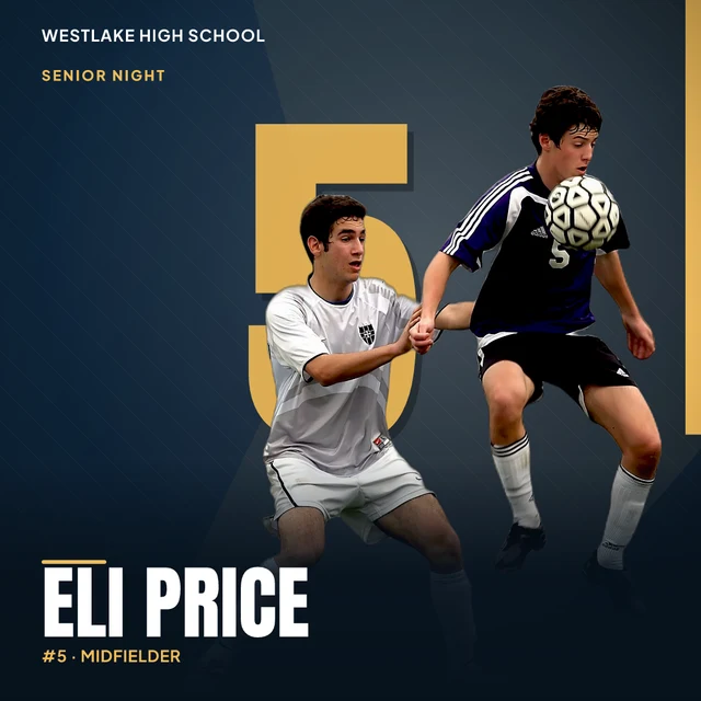 Example senior night graphic rendered by the engine